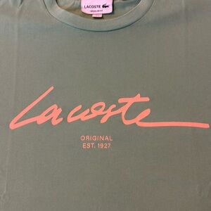 *LACOSTE*  Men’s Crew Neck Print Lettering T-shirt